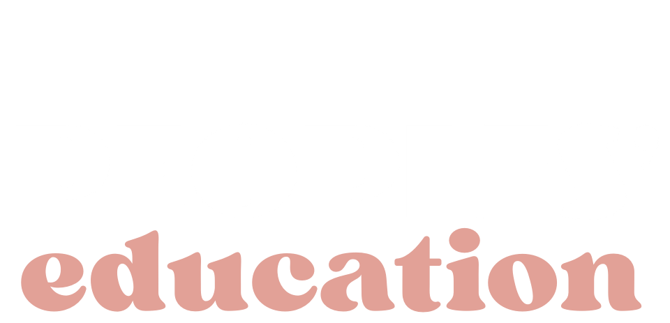 A graphic text design introducing 'People's Education' with bold, colorful typography.